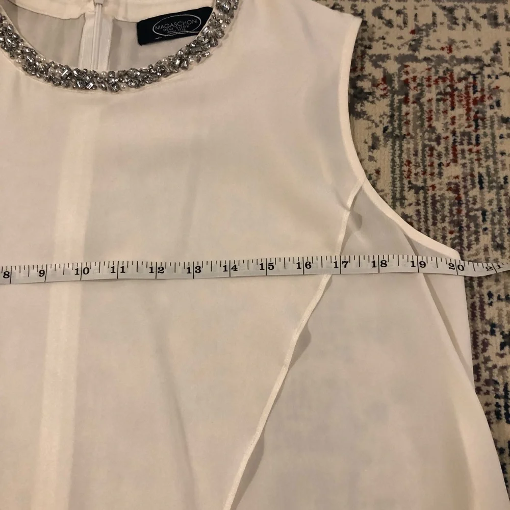 Magaschonil silk white top size 14 - Picture 3 of 5